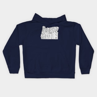 Oregon Map Kids Hoodie